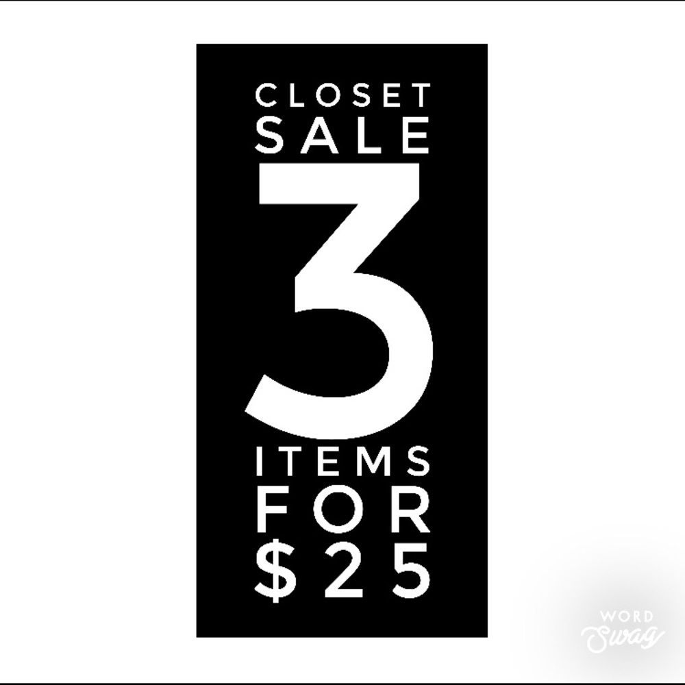 💙 Bundle Any 3 items with 💙 for $25